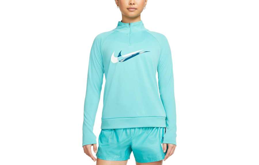 Nike Nike T Shirts Women's Blue Stand Collar Moderate Straight Fit