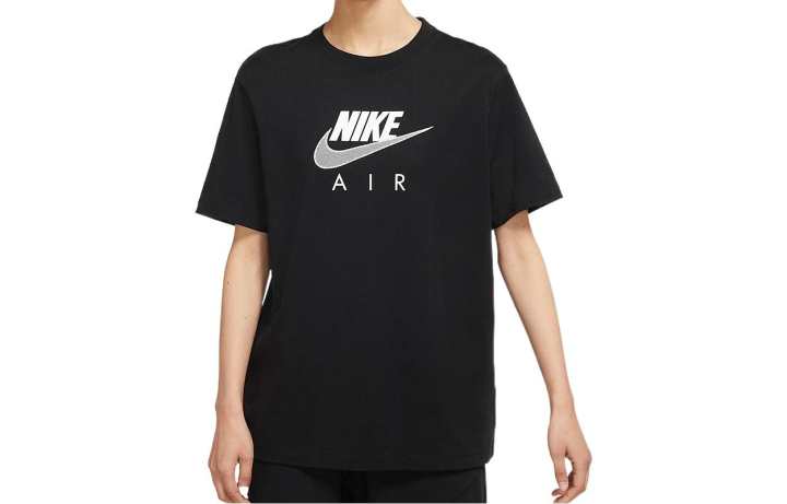 Nike Nike T Shirts Women's Black Crew Neck Moderate Straight Fit