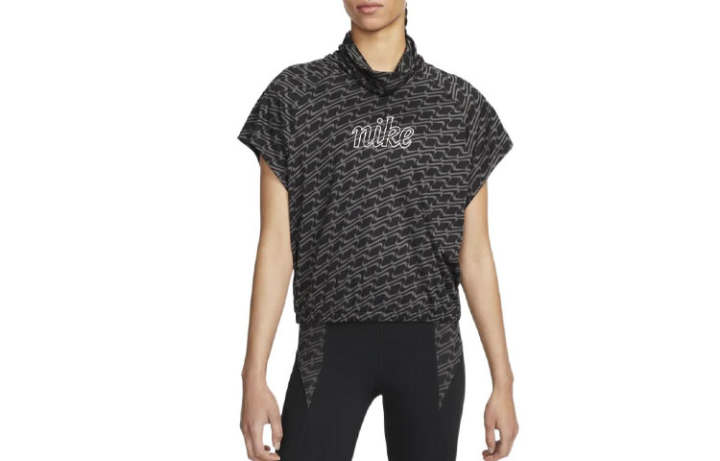 Nike Nike T Shirts Women's Black Scarf Collar Moderate