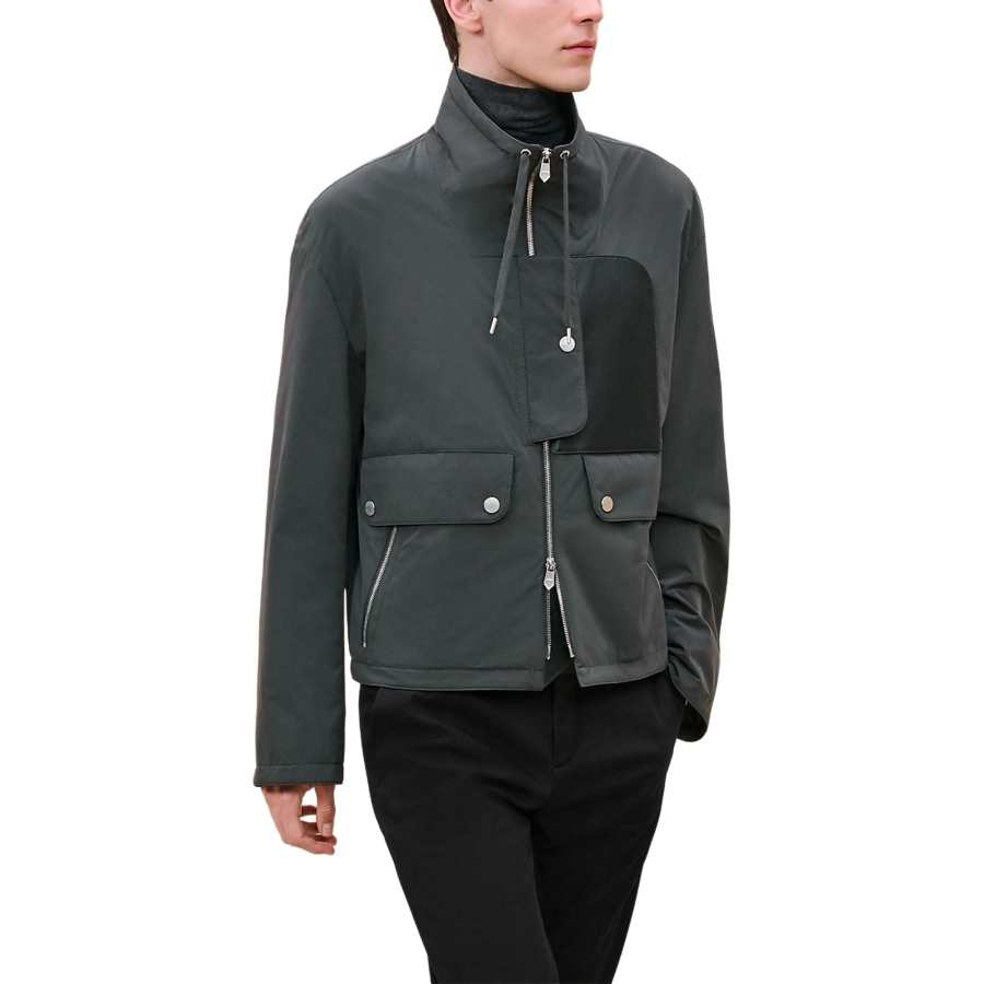 HERMES HERMES Jackets Men's Black Turtleneck Moderate Other