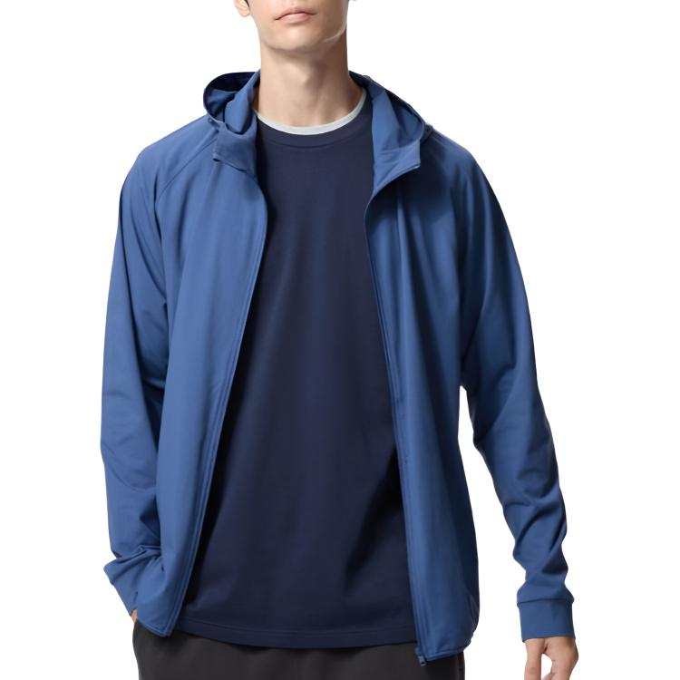 UNIQLO Jackets Unisex Blue Hooded Moderate Other