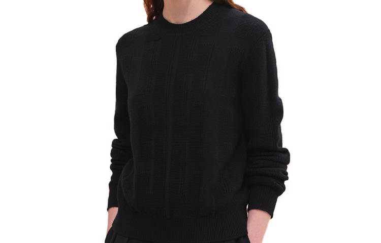 HERMES HERMES Sweaters Women's Black Crew Neck Moderate Other