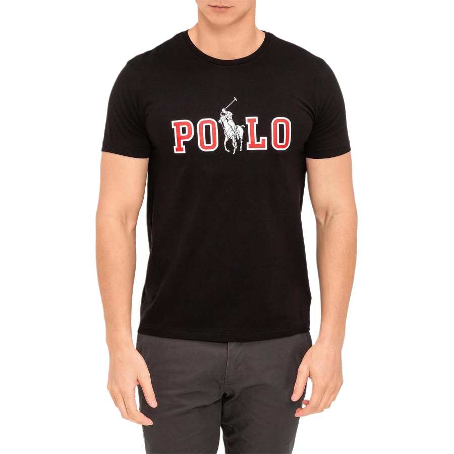 Polo Ralph Lauren Big Pony SS25 T Shirt Custom Slim Fit Men's Black