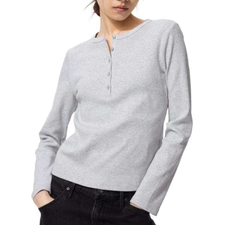 UNIQLO T Shirt Women's Light Gray