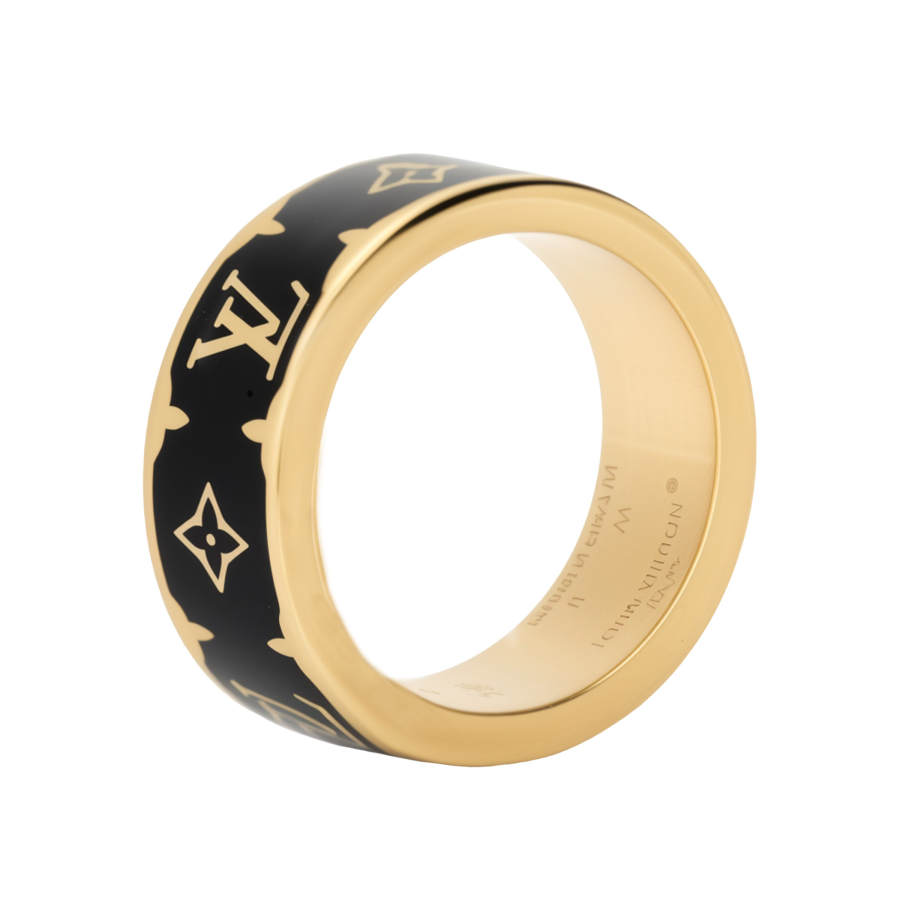 LOUIS VUITTON Oui Vuitton 1566 Nanogram Enamel Ring