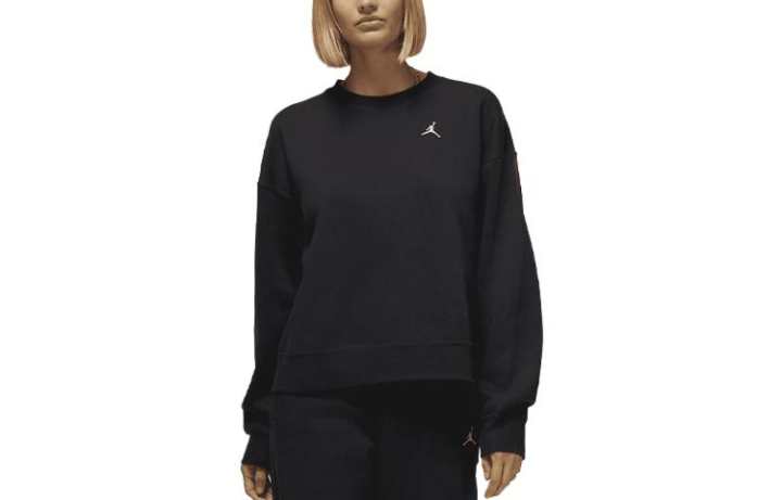 Jordan Jordan Brooklyn Sweatshirts Women's Black Crew Neck Moderate Regular