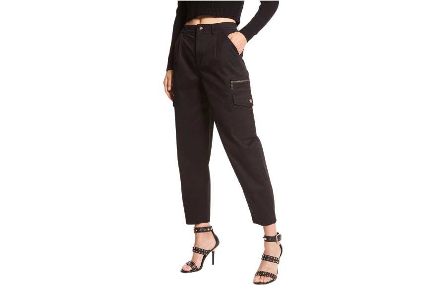 MICHAEL KORS Cargo Pants Women's Black Moderate Cargo Pants