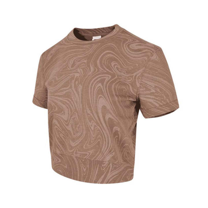 Nike Nike T Shirts Women's Brown Crew Neck Moderate