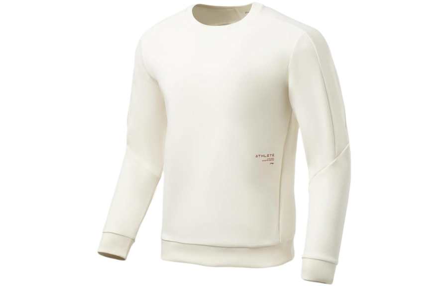 Li-Ning Li Ning Training Collection Fitness Collection Sweatshirt Men's Vanilla White