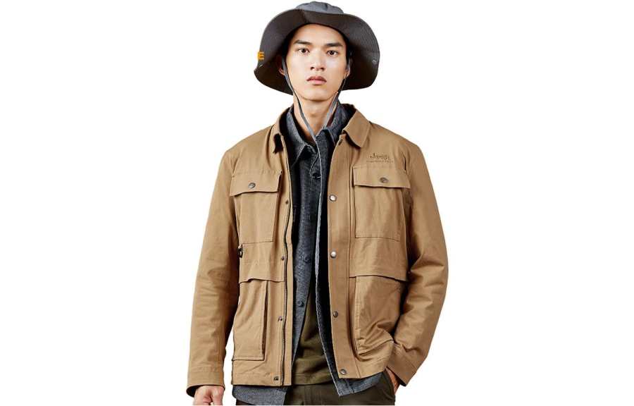 Jeep Jeep Jackets Men's Lapel Moderate Workwear