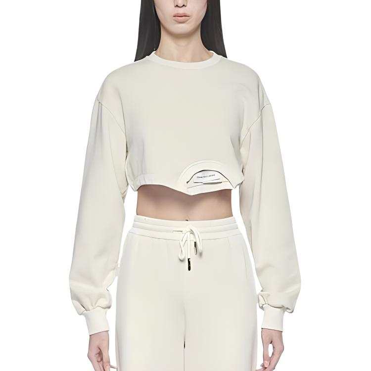 Feng Chen Wang Sweatshirts Women's Beige Crew Neck Moderate Regular