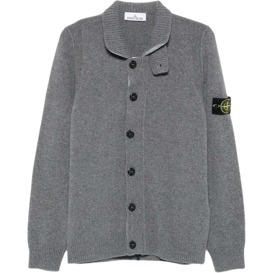 STONE ISLAND STONE ISLAND Logo Patch Buttoned Cardigan