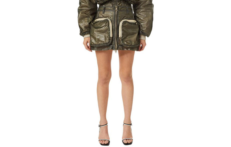 DIESEL Casual Short Skirts Women's Green Short Other