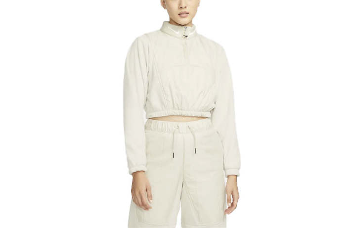 Nike Nike Velvet Jackets Women's White Stand Collar Moderate