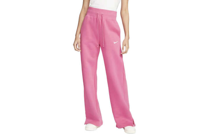 Nike Nike Knitted Sweatpants Women's Rose Red Moderate Wide Leg Pants