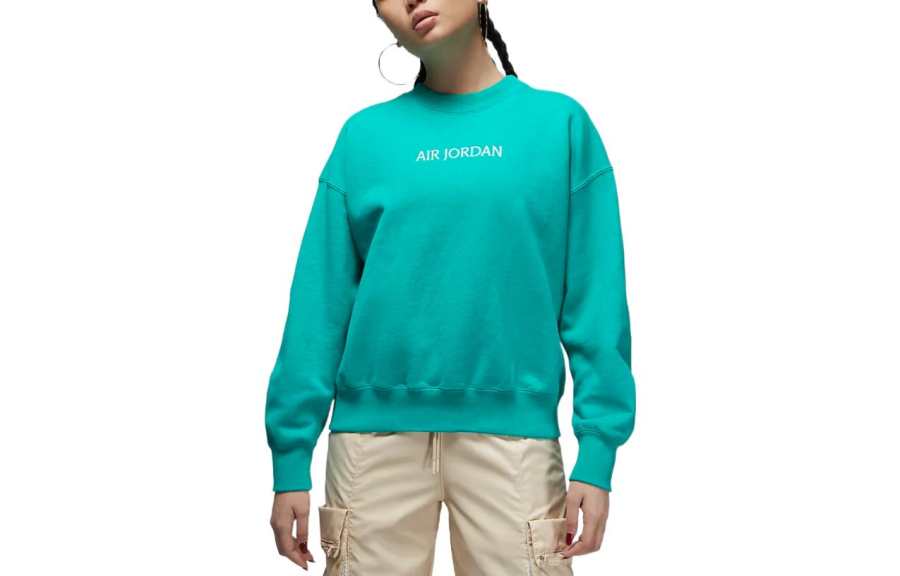 Jordan Jordan Sweatshirts Women's New Jadeite Crew Neck Moderate Regular