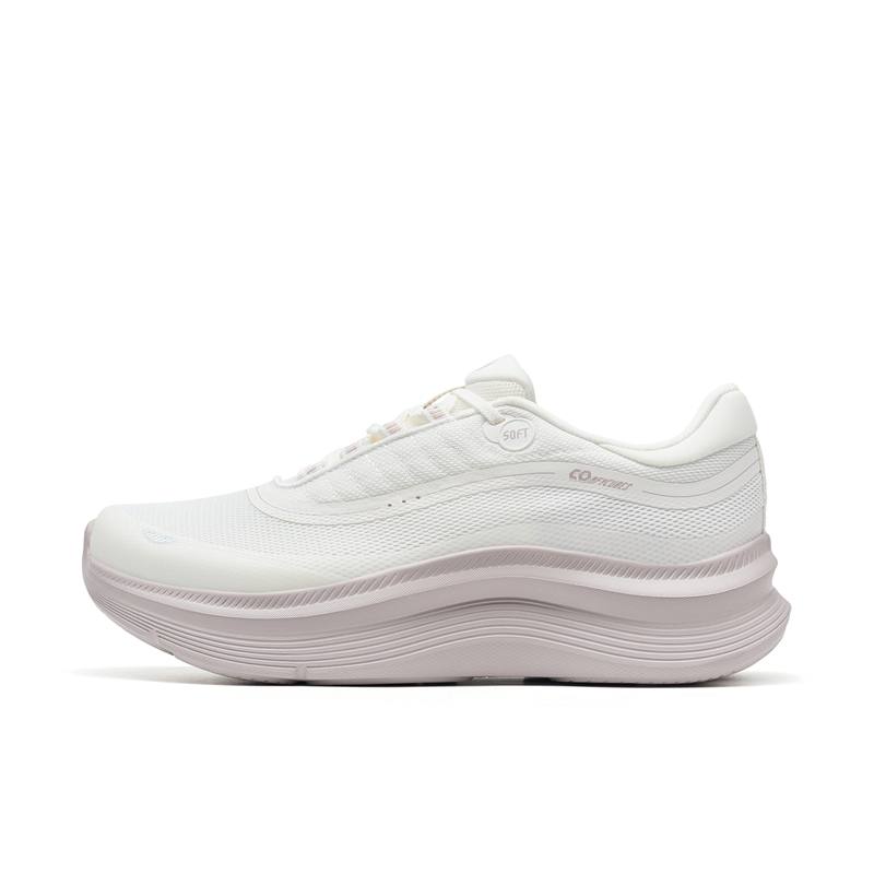 XTEP Low top Casual Long Distance Running City Commuting Running Shoes Women's Sail White Silent Gray