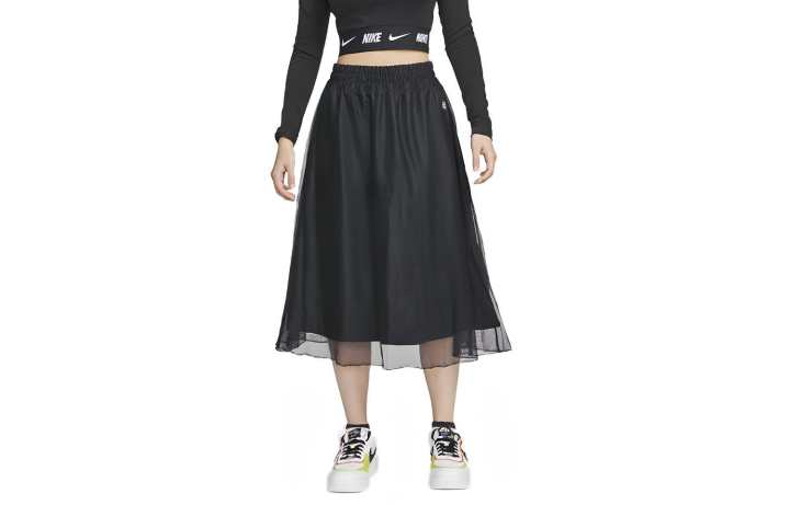 Nike Nike Casual Long Skirts Women's Black Thickened And Fleece Lined Mid Length Other