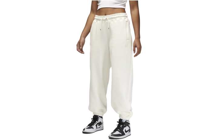 Jordan Jordan Flight Knitted Sweatpants Women's White Moderate Cuffed Pants
