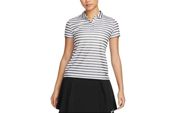 Nike Nike T Shirts Women's Black Polo Collar Moderate Straight Fit