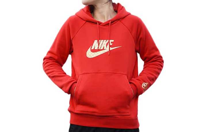 Nike Nike Sweatshirts Women's Red Hooded Moderate Regular