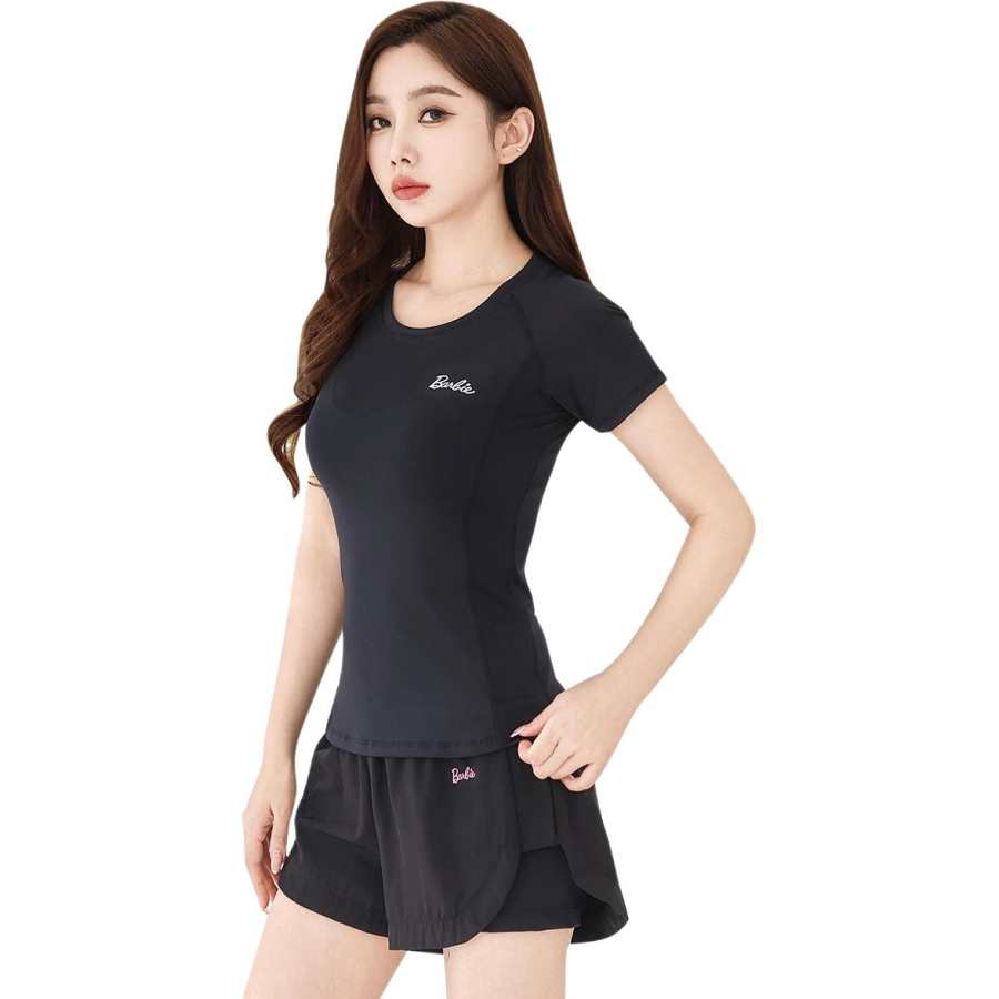 Barbie Fitness Sets Women's Crew Neck Thin
