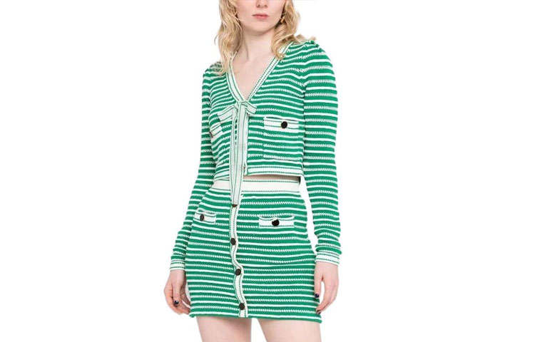 Self-portrait Casual Short Skirts Women's Green