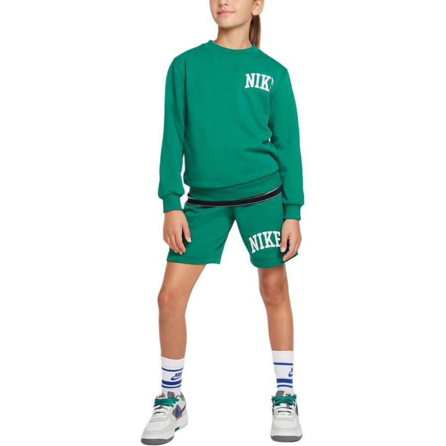 Nike Nike Sportswear Club French Terry Sweatshirt Malachite Green/White Kids'