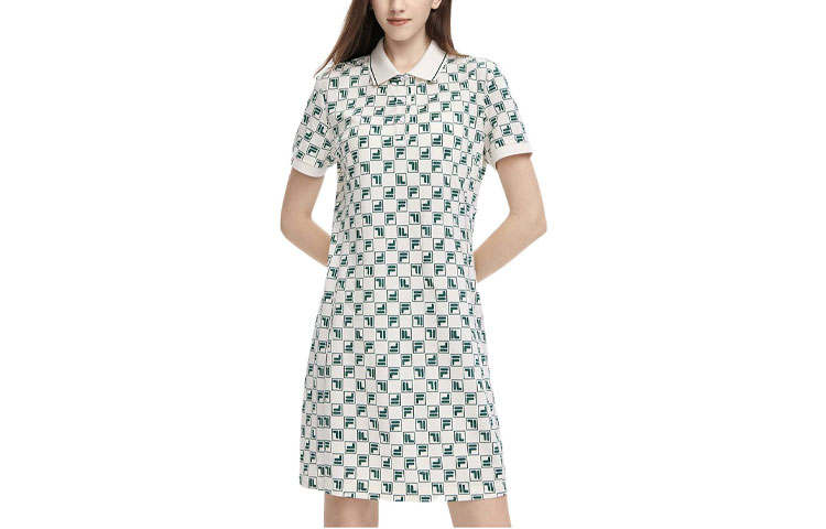 FILA Short Sleeved Dress Women's All Over Print Four