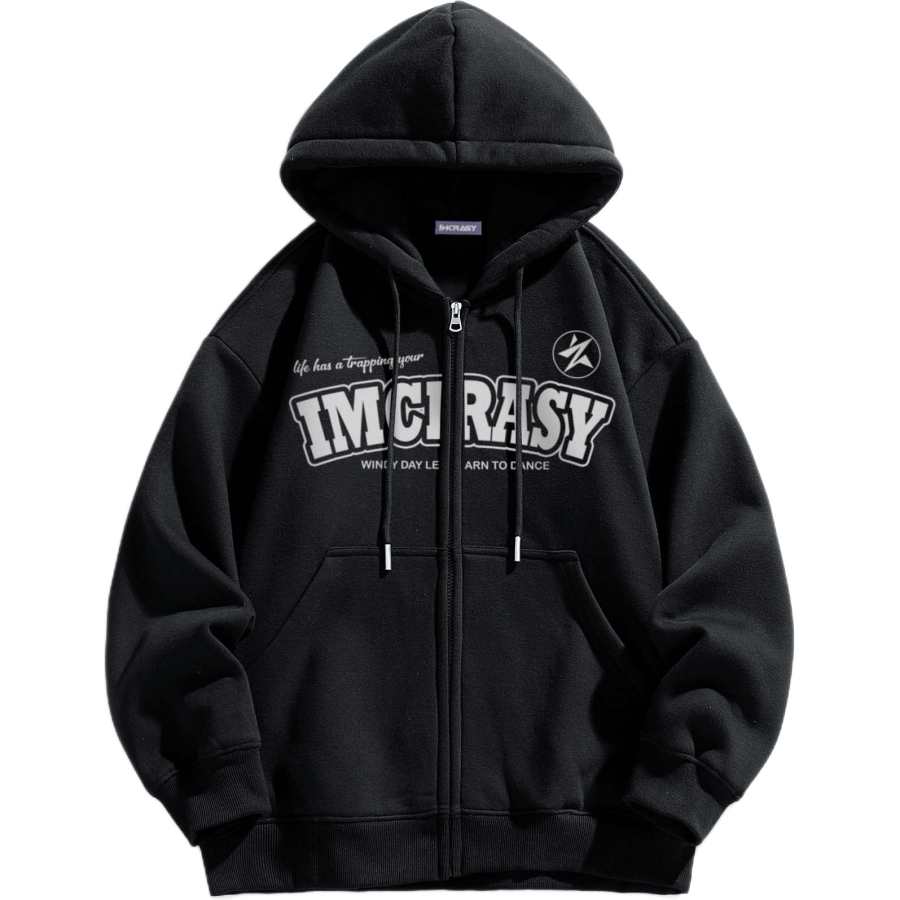 Imcrasy Sweatshirts Unisex Hooded Thickened Cardigan