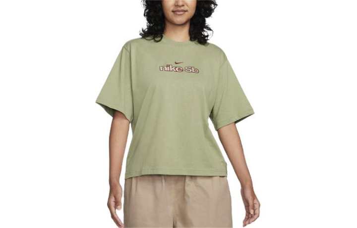 Nike Nike Drop Shoulder Sleeve T Shirt Women's Oil Green