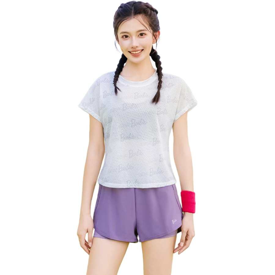 Barbie Fitness Sets Women's Crew Neck Thin