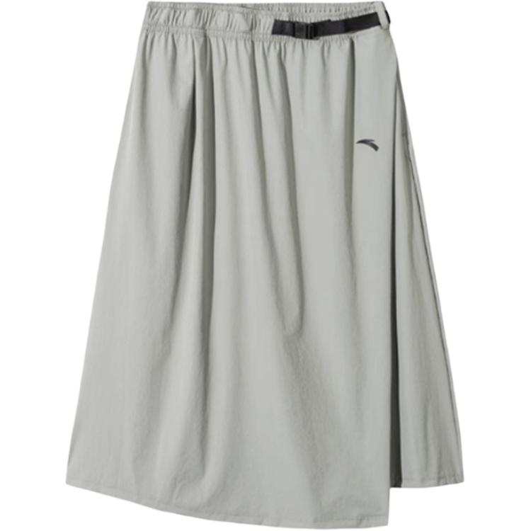 ANTA Casual Long Skirts Women's Pea Green Moderate Long A Line Skirt