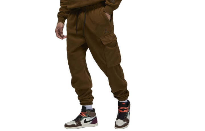 Jordan Jordan Knitted Sweatpants Men's Brown Moderate Cuffed Pants
