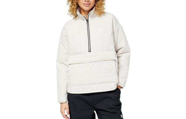 New Balance New Balance Jackets Women's White Stand Collar Moderate Straight Fit