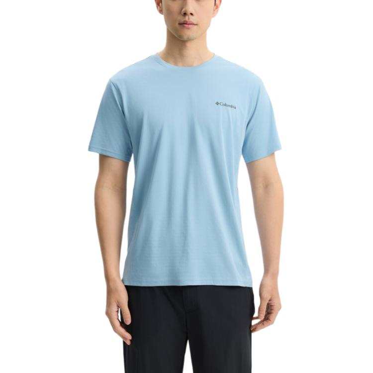 Columbia T Shirts Unisex 431 Blue Crew Neck Moderate
