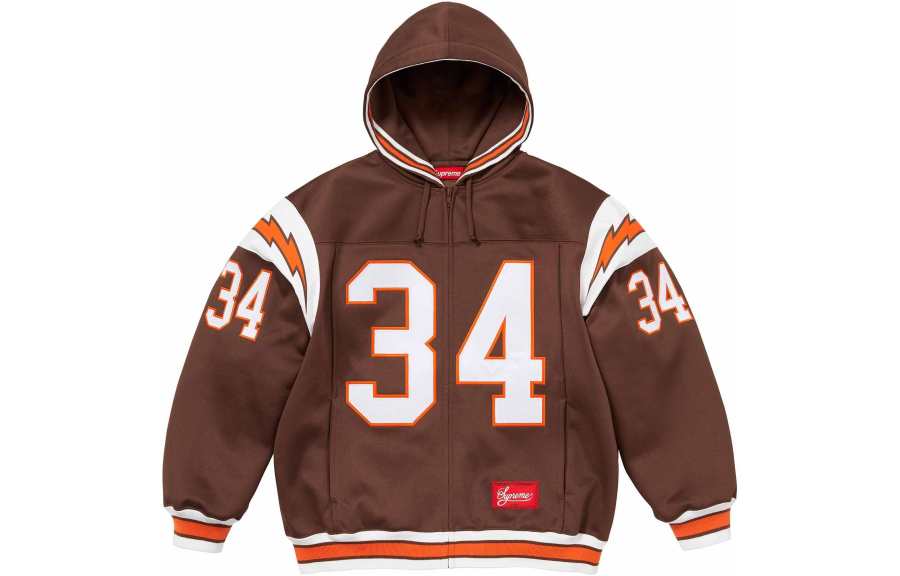 Supreme Supreme zip football hoodie