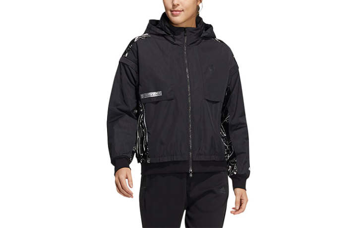 Adidas Adidas Jackets Women's Black Hooded Moderate Other