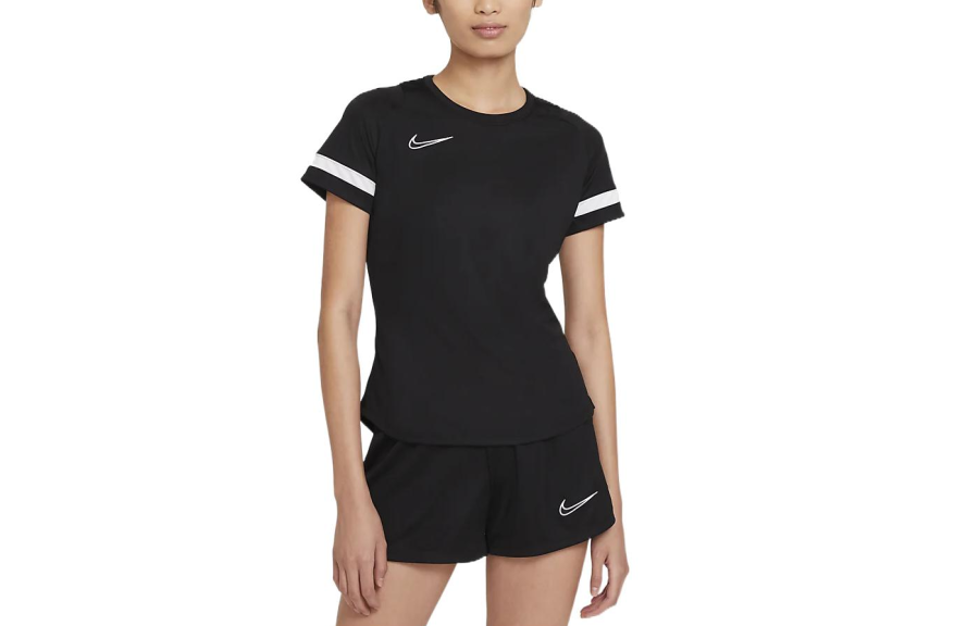Nike Nike T Shirts Women's Black Crew Neck Moderate Straight Fit