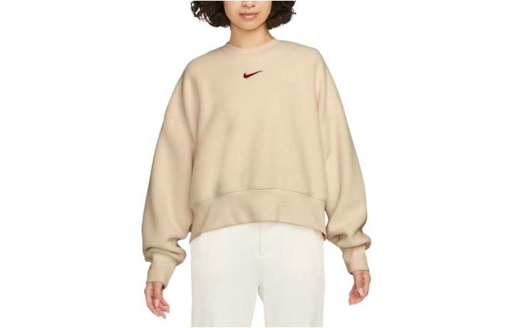 Nike Nike Sweatshirts Women's Khaki Crew Neck Moderate Regular