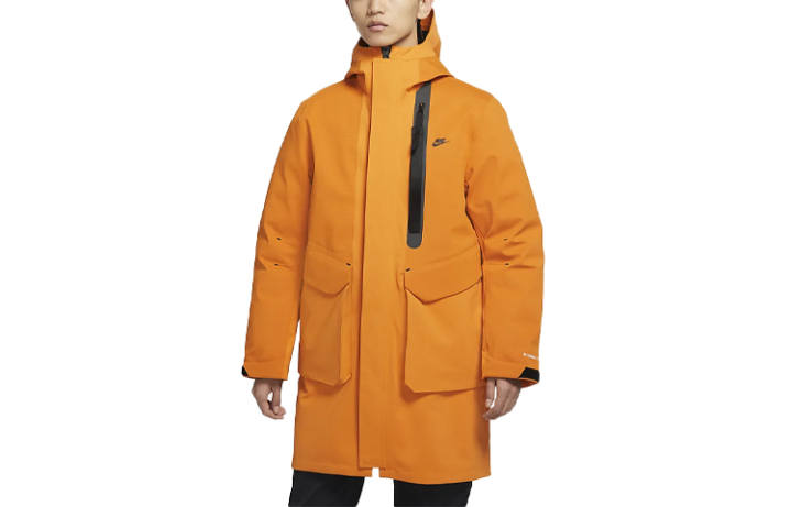 Nike Nike Parka Coats Men's Light Curry Yellow Hooded Moderate