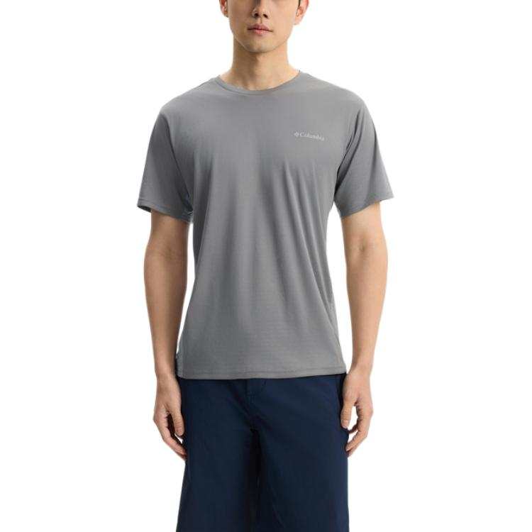 Columbia T Shirts Unisex 023 Gray Crew Neck Moderate