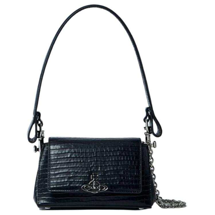 Vivienne Westwood HAZEL Leather Shoulder Bag Small Women's Black