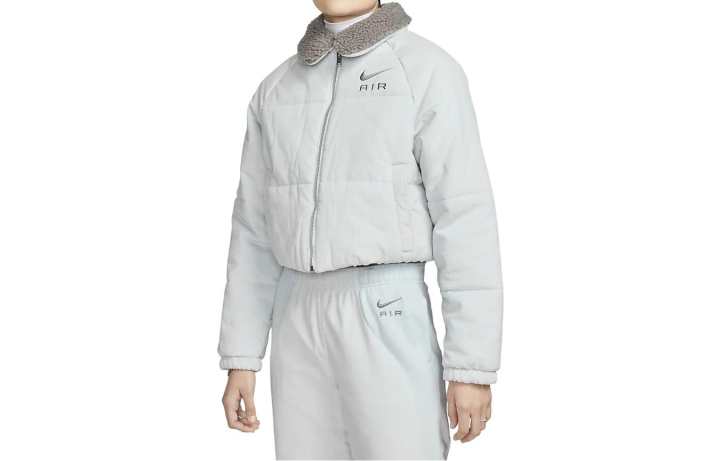 Nike Nike Cropped Coats Women's Light Blue Lapel Moderate