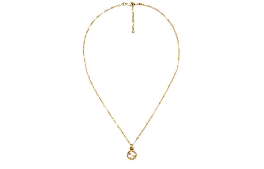GUCCI GUCCI 18kt Gold Interlocking Necklace