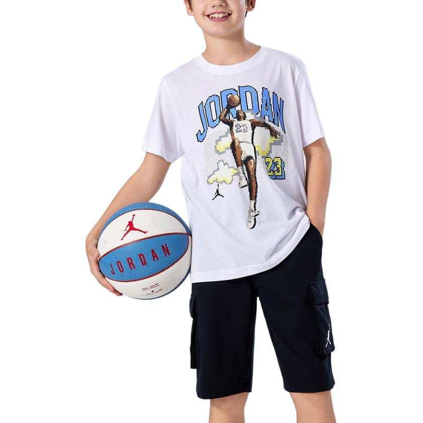 Jordan Jordan T Shirt Pure White Children Aged 3 7 Years Old
