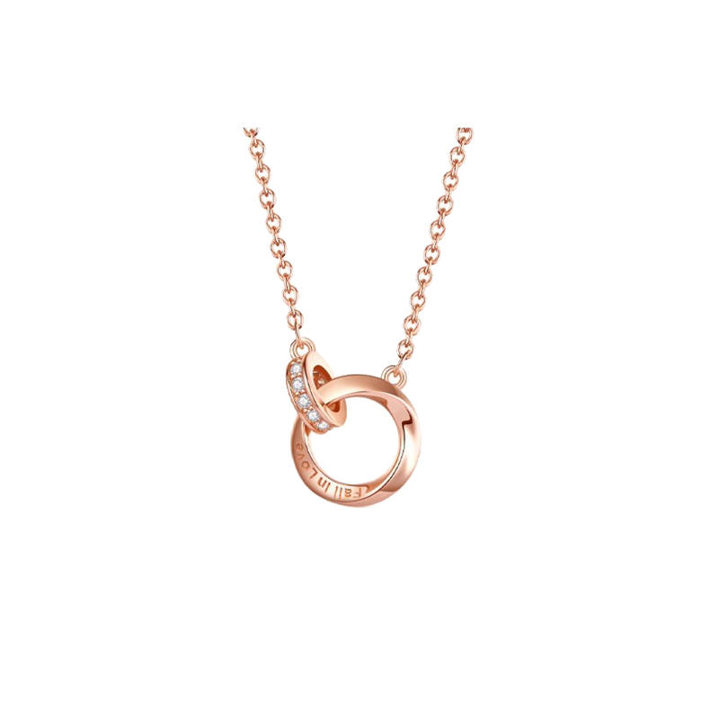 ONEKISS Synthetic Cubic Zirconia Gold Plated Copper Necklaces Women's