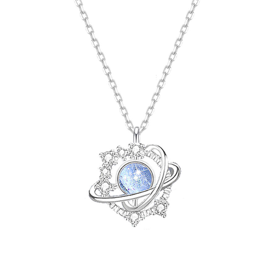 LUCKY ZHY 925 Sterling Silver Necklaces Women's