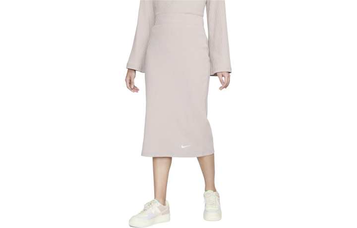 Nike Nike Casual Long Skirts Women's Light Taupe Moderate Long Knitted Skirt