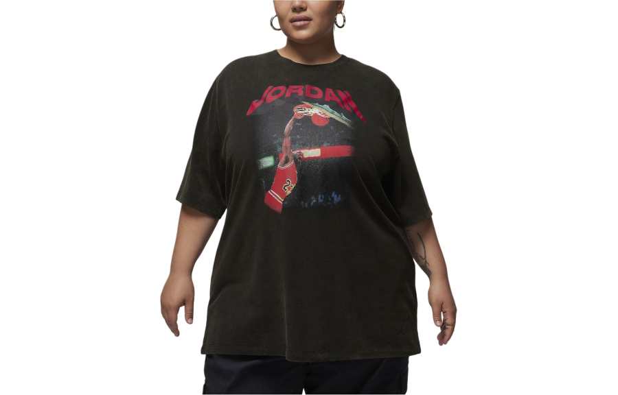 Nike Nike x Jordan Drop Shoulder Sleeve T Shirt Women's Black